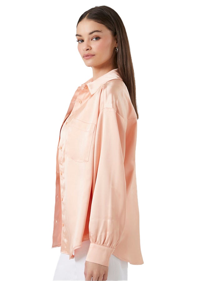 FOREVER 21 BUTTON DOWN WOVEN TOP - Image 2