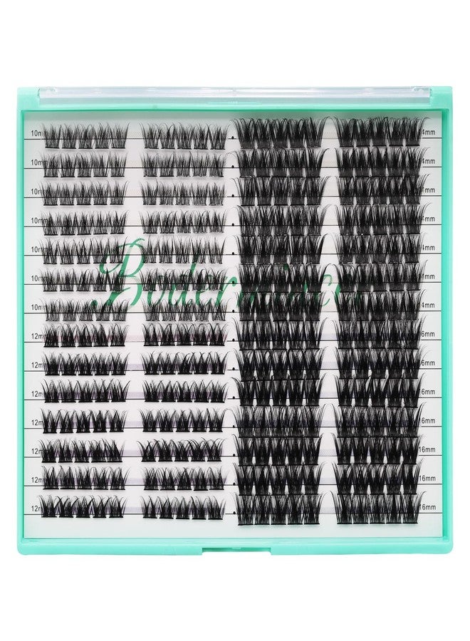 BODERMINCER D Curl 280pcs 10-12-14-16mm Lash Clusters Wispy Eyelash Clusters With Soft Thin Band Cluster Eyelash Extensions Natural Volume Lash Extensions,DIY Individual Lashes Clusters (M03#) - Image 1