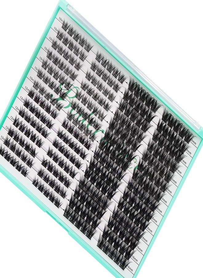 BODERMINCER D Curl 280pcs 10-12-14-16mm Lash Clusters Wispy Eyelash Clusters With Soft Thin Band Cluster Eyelash Extensions Natural Volume Lash Extensions,DIY Individual Lashes Clusters (M03#) - Image 2