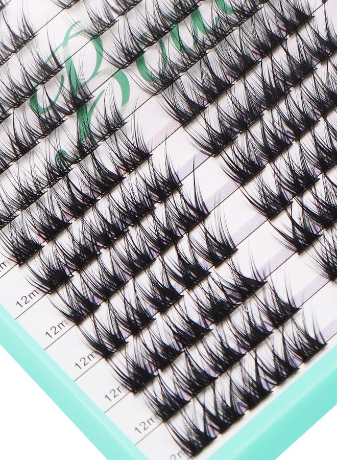 BODERMINCER D Curl 280pcs 10-12-14-16mm Lash Clusters Wispy Eyelash Clusters With Soft Thin Band Cluster Eyelash Extensions Natural Volume Lash Extensions,DIY Individual Lashes Clusters (M03#) - Image 3