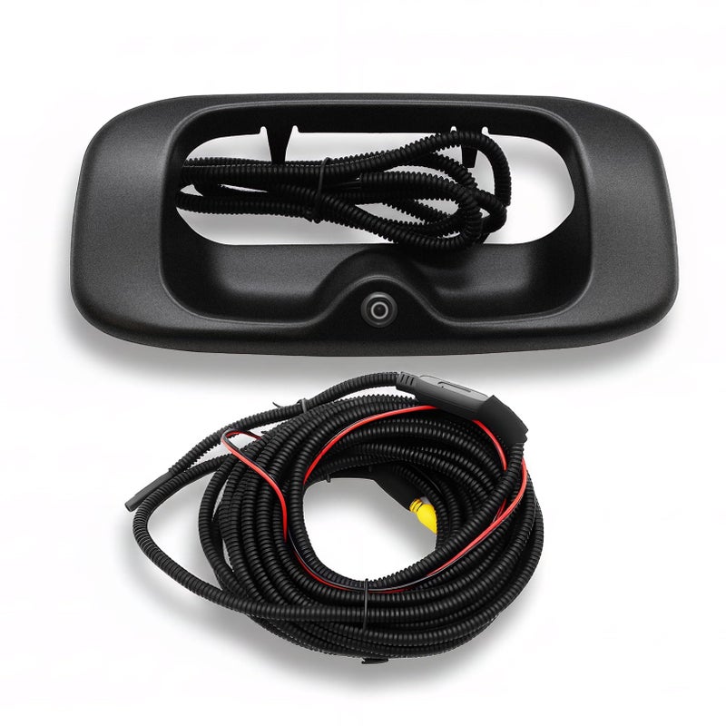 Aspaton GM1916102 Tailgate Handle Backup Camera Compatible with 1999-2007 Silverado/Sierra 1500 2500 3500HD Pickups Reversing Rear View Park Assist Camera W/12V Power Cable 15046512 15228539 - Image 1