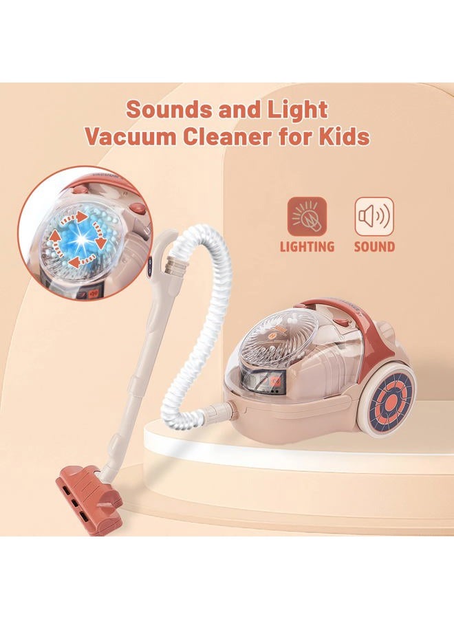 deAO Toy Washing Machine & Vacuum Playset for Kids, Mini Washing Machine Laundry Set for Kids,Dollhouse Furniture Laundry Room Washer and Iron Set Kids Cleaning Set for Boys & Girls - Image 5