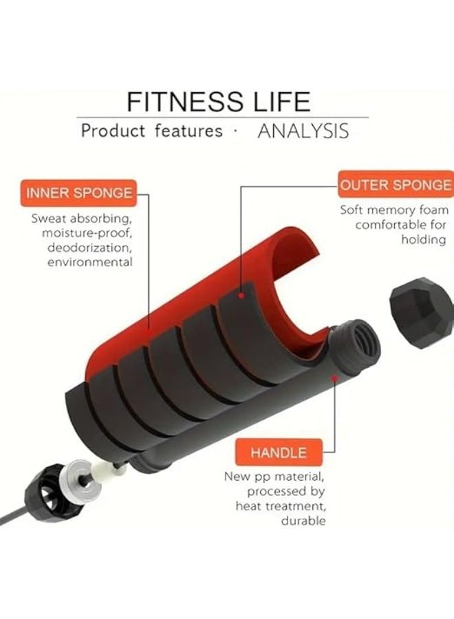 High-quality, tangle-resistant jump rope, ideal for men, women, and children. Adjustable, with non-slip foam grips, suitable for fitness exercises. (Multi-colored) - Image 2