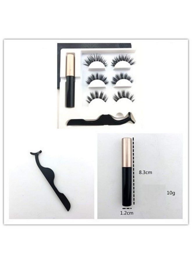 Vinayakart - 3 Style No. 1112 15 False Magnetic Eyelashes Eyeliner Fluid With Special Tool - Image 1