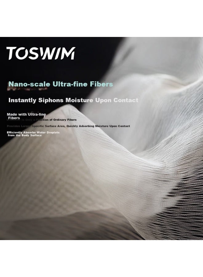 Toswim Quick-dry Bath Towel Swimming Towel Sports Fitness Absorbent Travel Towel Quick-dry Frost Floral Pattern - Image 3