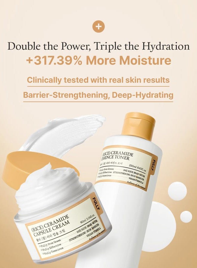 Fully Rice Ceramide Essence Toner – Milky Korean Toner for Glass Skin, Hydrating Rice Water & Ceramide Formula for Moisture Barrier, Dewy Glow, Fragrance-Free, Vegan & Dermatologist Tested, 8.45 fl.oz - Image 3