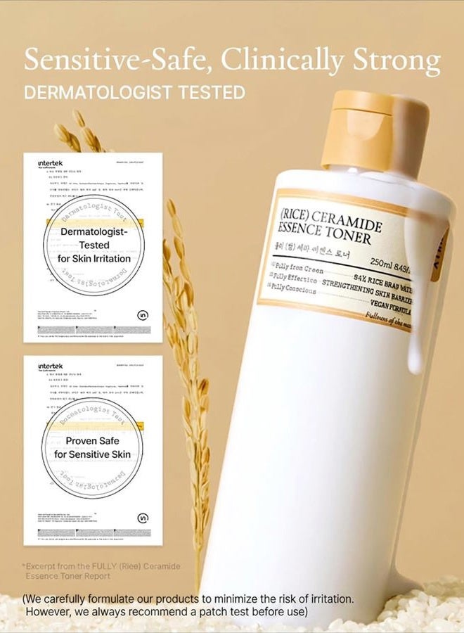 Fully Rice Ceramide Essence Toner – Milky Korean Toner for Glass Skin, Hydrating Rice Water & Ceramide Formula for Moisture Barrier, Dewy Glow, Fragrance-Free, Vegan & Dermatologist Tested, 8.45 fl.oz - Image 4