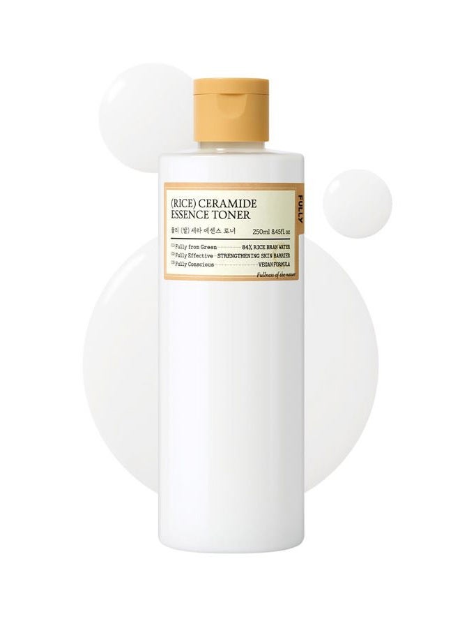 Fully Rice Ceramide Essence Toner – Milky Korean Toner for Glass Skin, Hydrating Rice Water & Ceramide Formula for Moisture Barrier, Dewy Glow, Fragrance-Free, Vegan & Dermatologist Tested, 8.45 fl.oz - Image 1