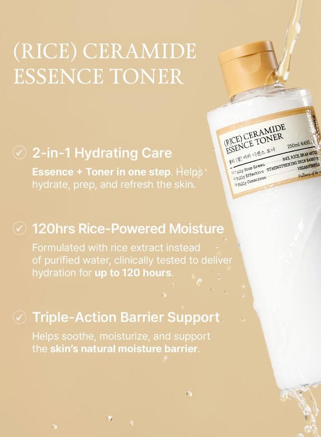 Fully Rice Ceramide Essence Toner – Milky Korean Toner for Glass Skin, Hydrating Rice Water & Ceramide Formula for Moisture Barrier, Dewy Glow, Fragrance-Free, Vegan & Dermatologist Tested, 8.45 fl.oz - Image 5