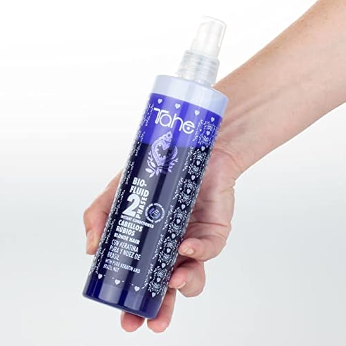 Tahe Bio-Fluid 2-Phase Leave-In Toning Conditioner for Blonde Hair with Pure Keratin and Brazil Nut, 300 ml - Image 3