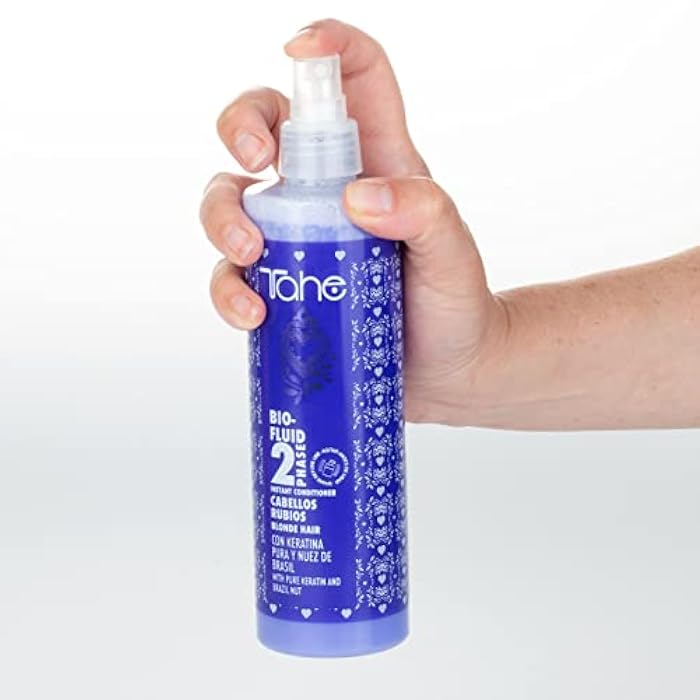 Tahe Bio-Fluid 2-Phase Leave-In Toning Conditioner for Blonde Hair with Pure Keratin and Brazil Nut, 300 ml - Image 4