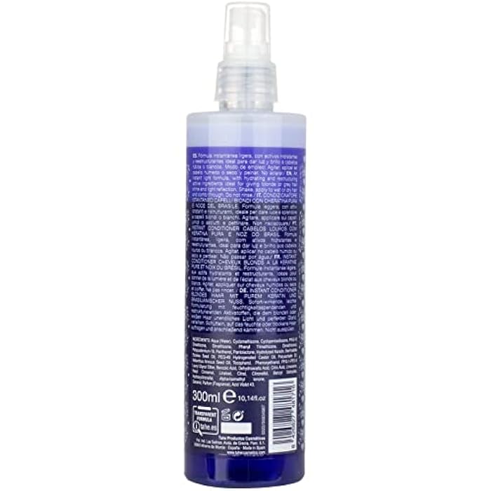 Tahe Bio-Fluid 2-Phase Leave-In Toning Conditioner for Blonde Hair with Pure Keratin and Brazil Nut, 300 ml - Image 2