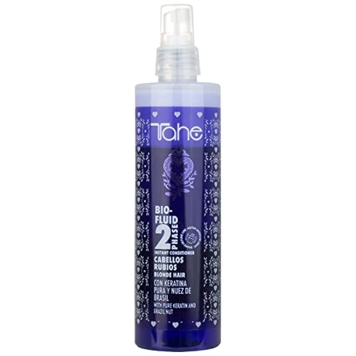 Tahe Bio-Fluid 2-Phase Leave-In Toning Conditioner for Blonde Hair with Pure Keratin and Brazil Nut, 300 ml - Image 1