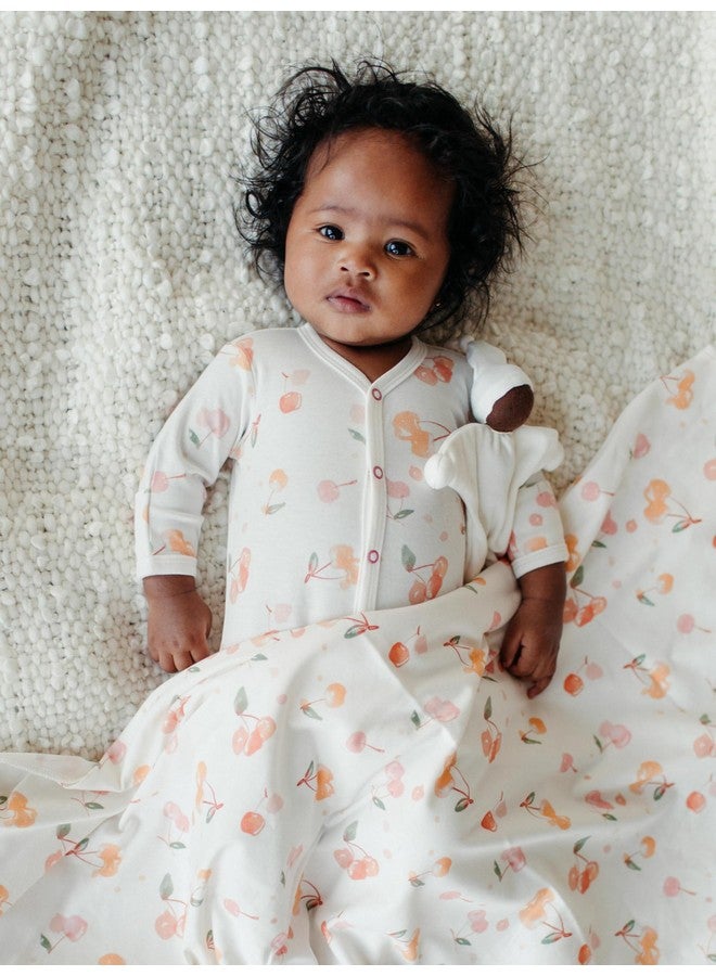 Under the Nile Receiving Blanket - Cherry Picking - Organic Cotton - Image 3