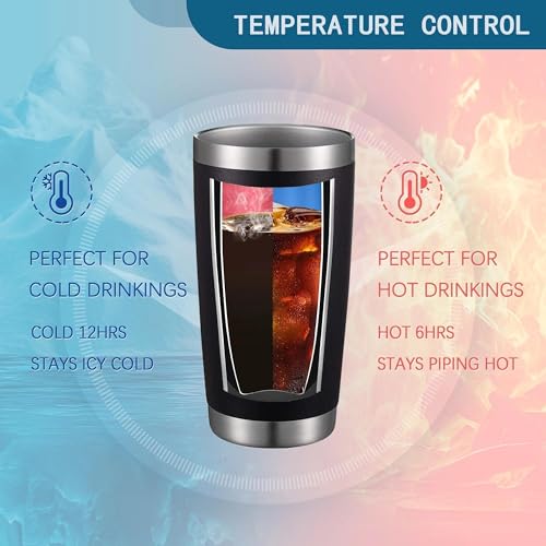 ATHAND Funny TV Show Merchandise,20 Oz Insulated Stainless Steel Iced Coffee Natural Tumbler with Lid,Funny Super Travel Coffee Mug Cup Water Bottle,TV Show Gifts for Men Women Movie Lovers (Black) - Image 3