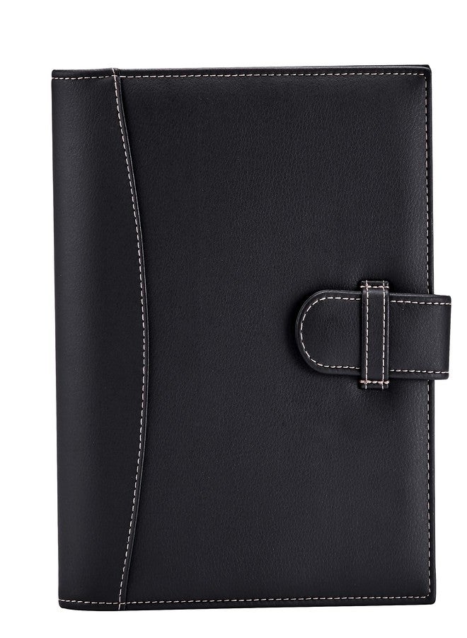 It's Academic Mini Executive Leather Portfolio Folder, 1" Ring Binder and 250-Sheet Capacity, Note Pads, and 5.5"" x 8.5" Documents, 2 Pen Loops, Black Faux Leather (98294) - Image 2