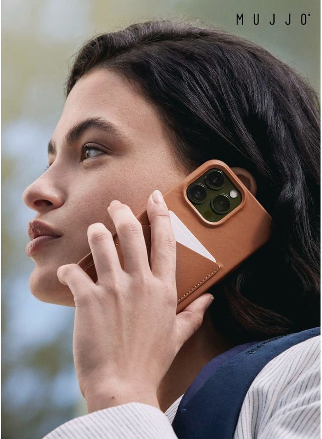 Mujjo Full Leather Wallet Case for iPhone 14 Pro Max | Case with Card Holder, iPhone 14 Pro Max Leather Case, iPhone 14 Pro Max Phone Case, iPhone 14 Pro Max Case Wallet, iPhone 14 Pro Max Wallet Case - Image 3