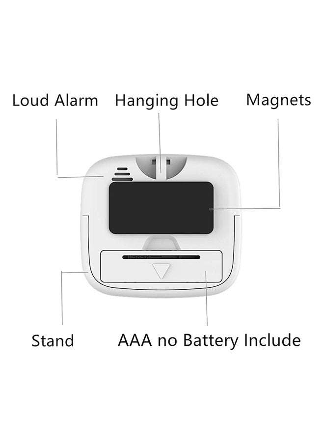 Arabest Kitchen Timer Large Lcd Display Screen,Digital Kitchen Timers For Cooking, Magnetic Stopwatch Timer With Loud Alarm Countdown Clock (White)  - Image 3