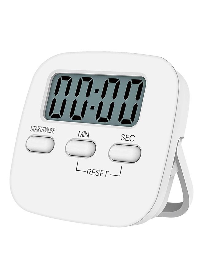 Arabest Kitchen Timer Large Lcd Display Screen,Digital Kitchen Timers For Cooking, Magnetic Stopwatch Timer With Loud Alarm Countdown Clock (White)  - Image 1