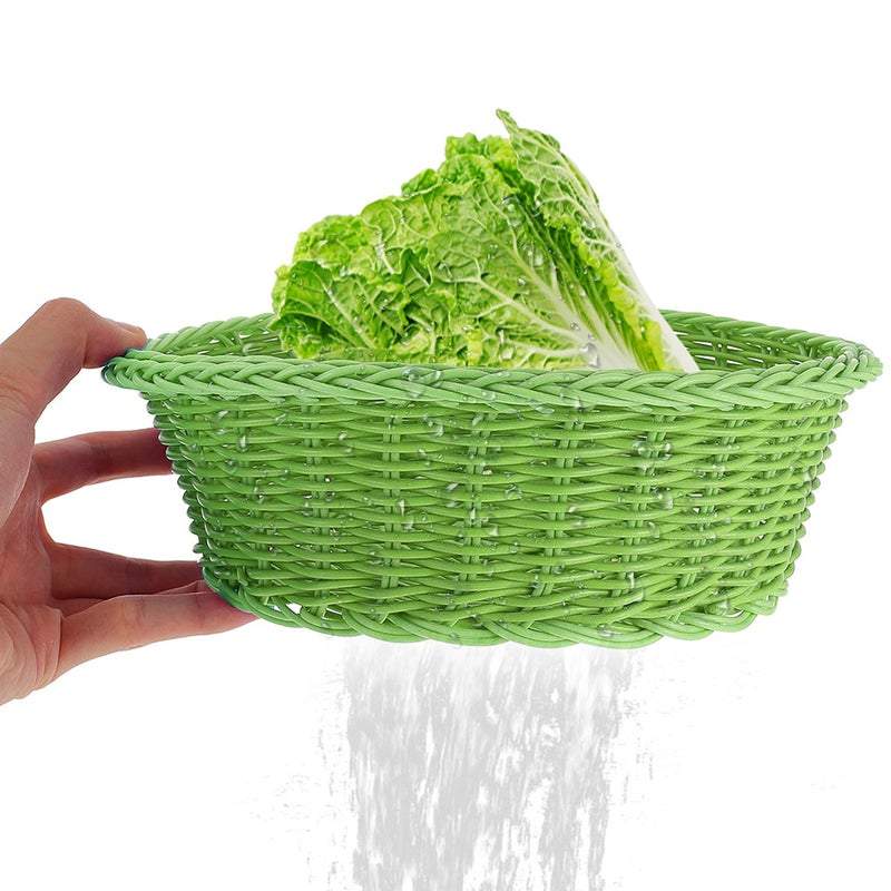 4 Pcs Hand-woven Storage Basket Fruit Snack Basket Food Serving Basket - Image 5