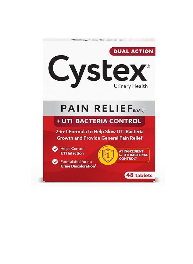 Cystex Dual Action UTI Pain Relief and Prevention 48 Count