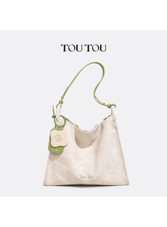 Toutou New Style Women's Bag Color-block Large Capacity Commuter Tote Bag Teacher's Day Birthday Gift For Girlfriend - Image 1