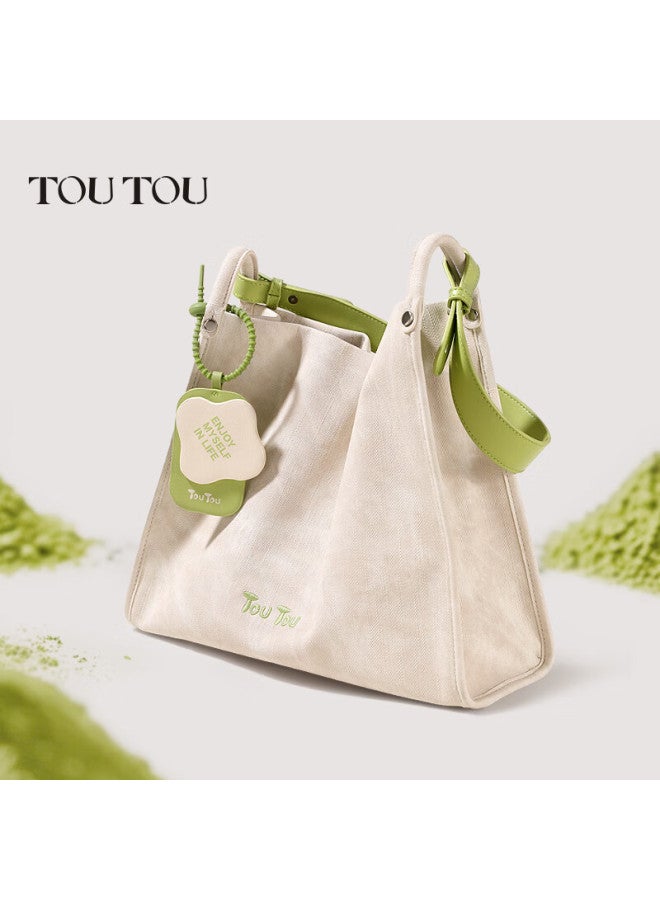 Toutou New Style Women's Bag Color-block Large Capacity Commuter Tote Bag Teacher's Day Birthday Gift For Girlfriend - Image 2