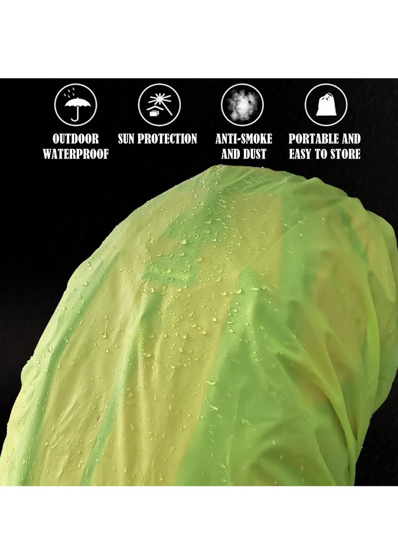 Generic 2Pcs Reflective Waterproof Backpack Rain Cover Protect Your Backpack from Rain Silver Coated Inside Dust Waterp UV proof Ideal for Outdoor Hiking Riding Climbing  M 40L 50L Green and Black - Image 4