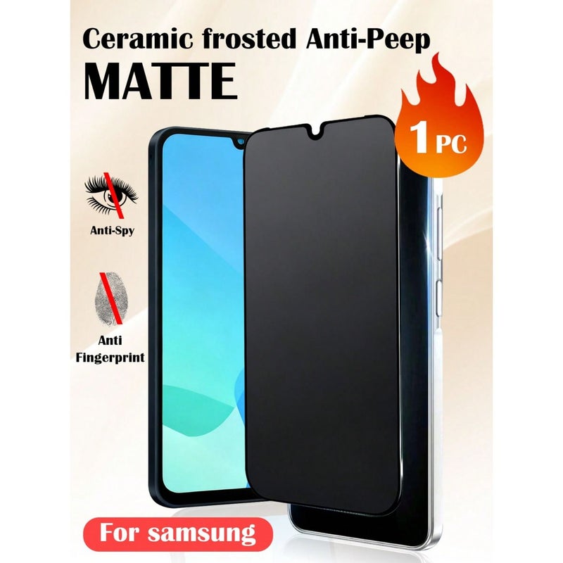 Matte Ceramic Privacy Screen Protector Compatible With Samsung Galaxy A56 Flexible Easy Install - Image 1