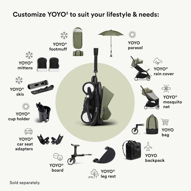 Stokke YOYO Stroller Handlebar - Ultra-Resistant Faux Leather Coating with Tether Strap - White - Image 4
