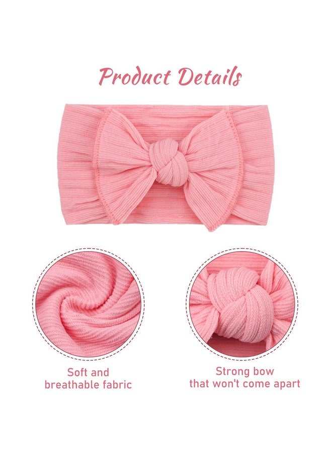 CELLOT CÉLLOT 10 Colors Super Stretchy Soft Knot Baby Girl Headbands with Hair Bows Nylon Head Wrap For Newborn Baby Girls Infants Toddlers Kids - Image 3