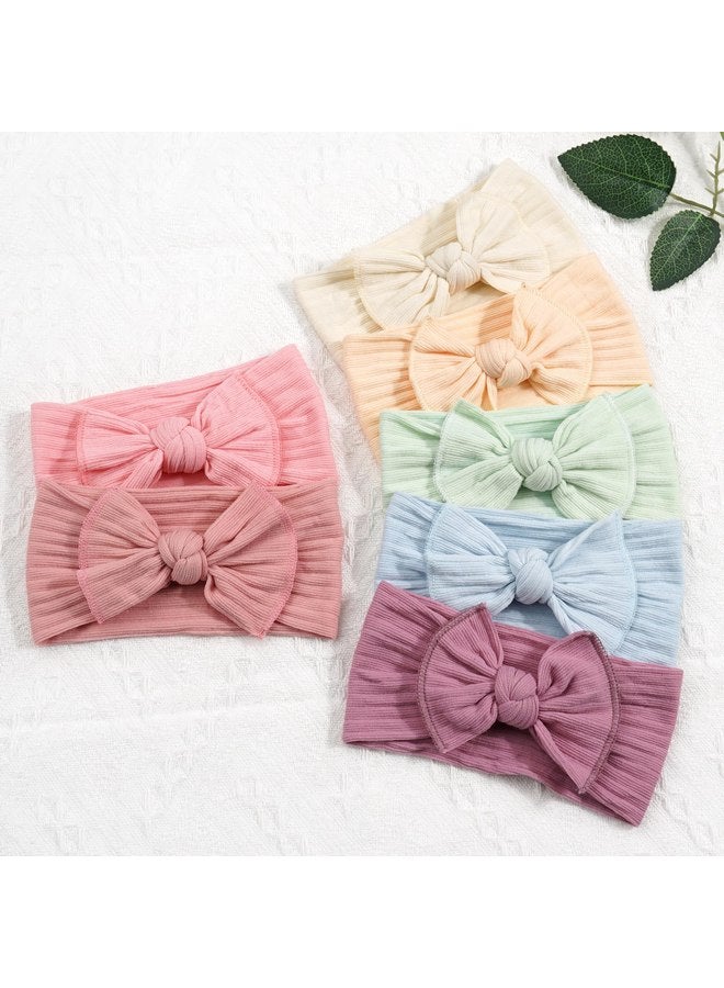 CELLOT CÉLLOT 10 Colors Super Stretchy Soft Knot Baby Girl Headbands with Hair Bows Nylon Head Wrap For Newborn Baby Girls Infants Toddlers Kids - Image 5