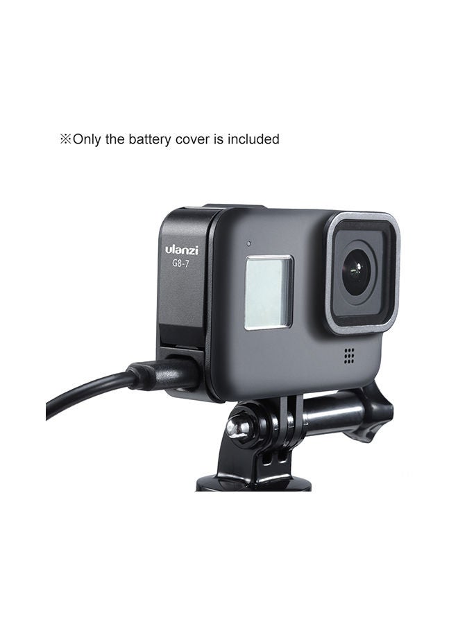 NIBEMINENT G8-7 Action Camera Battery Cover Lid Removeable Type-C Charging Port Adapter Black - Image 3