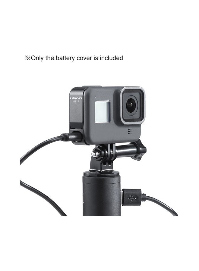 NIBEMINENT G8-7 Action Camera Battery Cover Lid Removeable Type-C Charging Port Adapter Black - Image 4