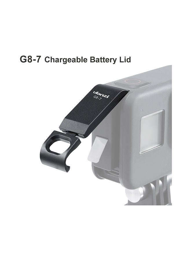 NIBEMINENT G8-7 Action Camera Battery Cover Lid Removeable Type-C Charging Port Adapter Black - Image 5