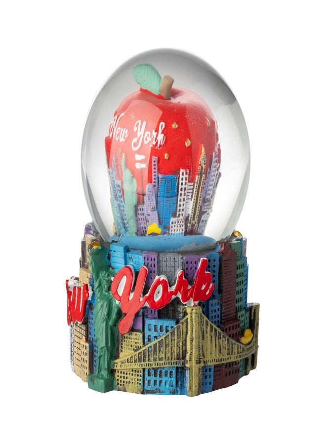آرتيزان آول كرة ثلجية من الراتنج والزجاج من Artisan Owl، مدينة نيويورك، التفاحة الكبيرة - هدية تذكارية مثالية (متعددة الألوان) - Image 2