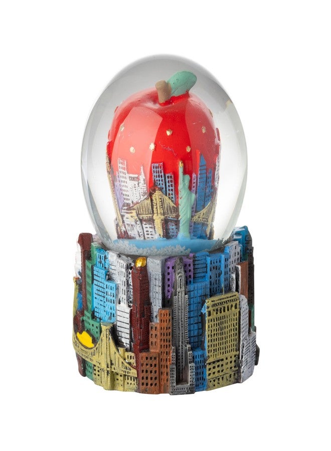 آرتيزان آول كرة ثلجية من الراتنج والزجاج من Artisan Owl، مدينة نيويورك، التفاحة الكبيرة - هدية تذكارية مثالية (متعددة الألوان) - Image 3