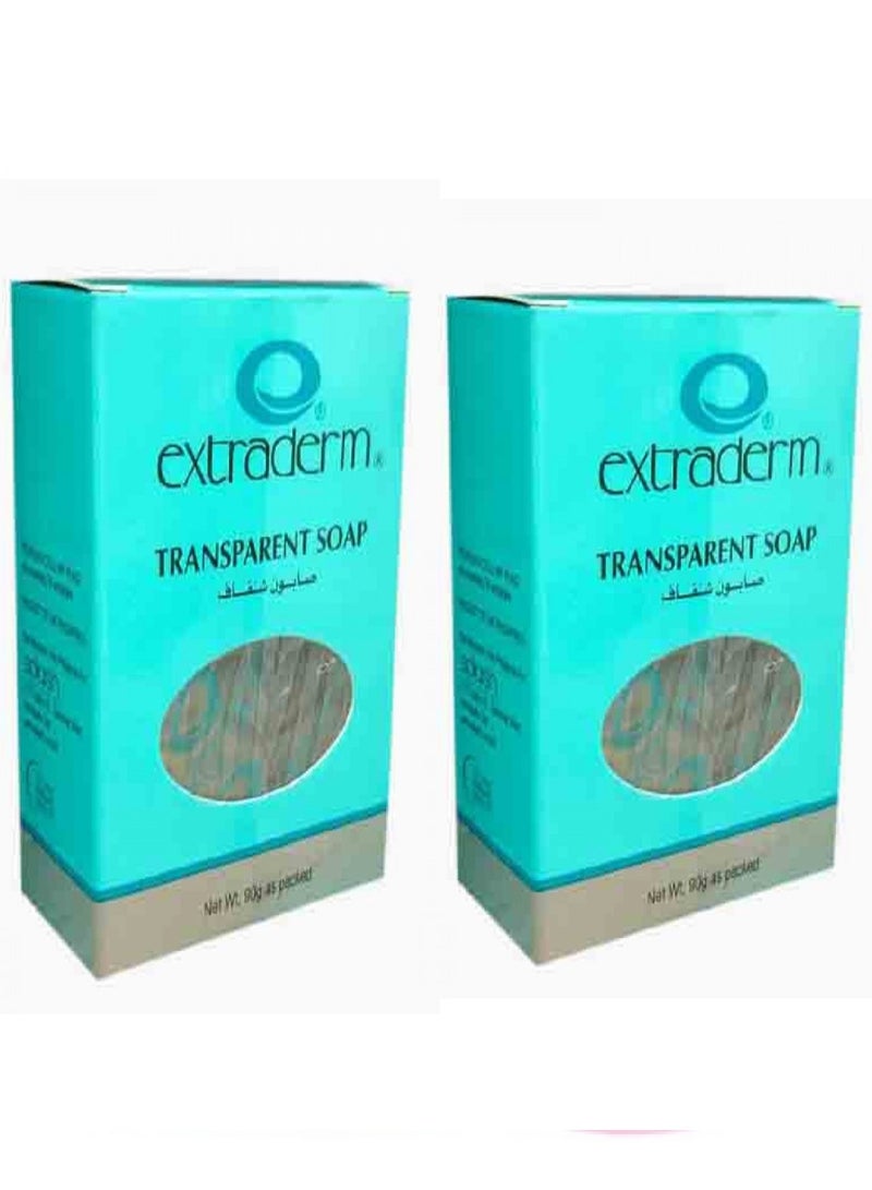 إكستراديرم قطعتبن من صابون شفاف اكسترا ديرم 2x 90 جم - Image 1