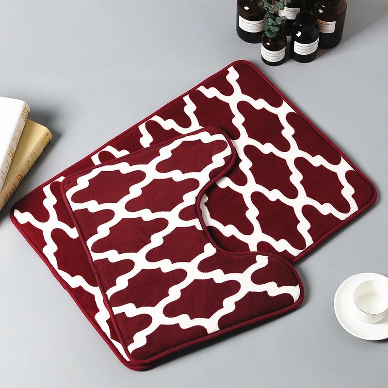 Y&D Super Soft Memory Foam Bath Mat Set 2 Piece - Absorbent Bathroom Rugs, Non-Slip Backing - Image 2