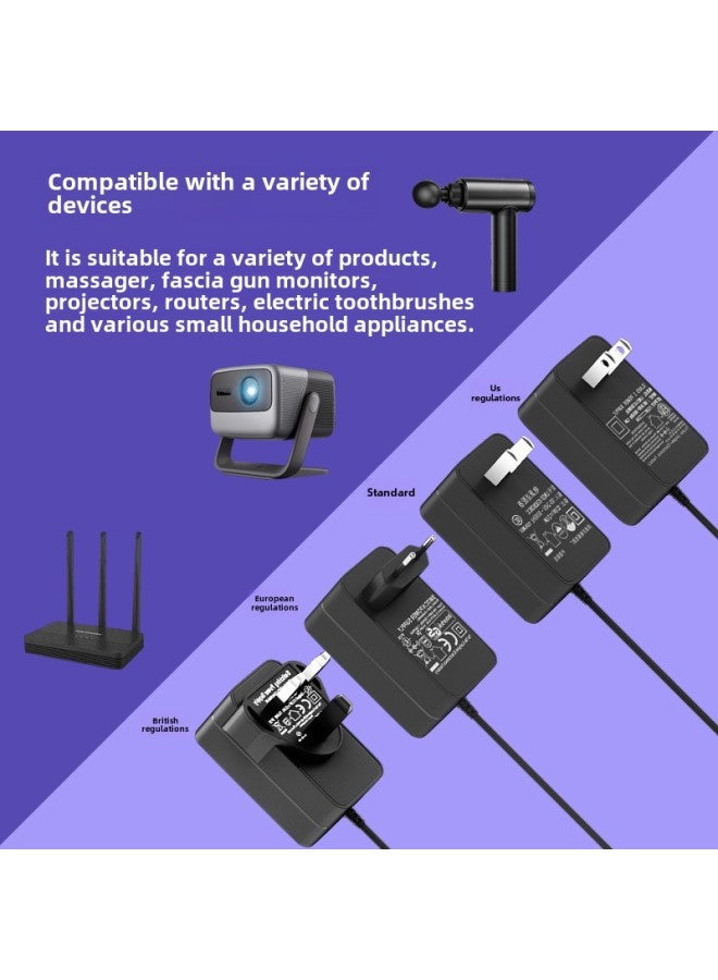12v2a Rhine Gs/ce Certification Adapter German European Gauge Lamp Table Lamp Display Beauty Instrument Power Adapter-Color:Black-Specifications:12v2a Standard Power Adapter  - Image 4