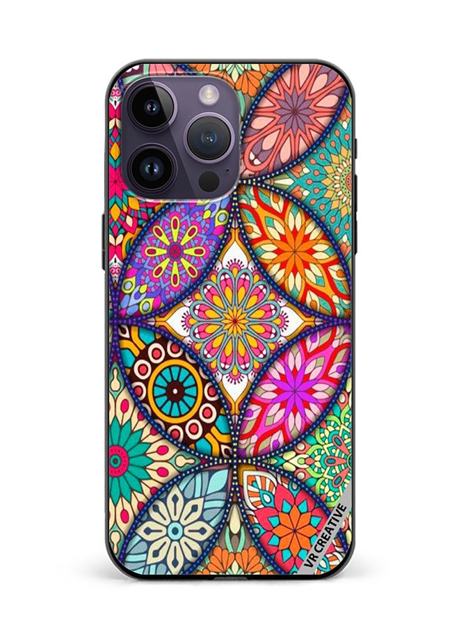 VR CREATIVE Protective Case Cover For Apple iPhone 15 Pro Mandala Design Multicolour - Image 1