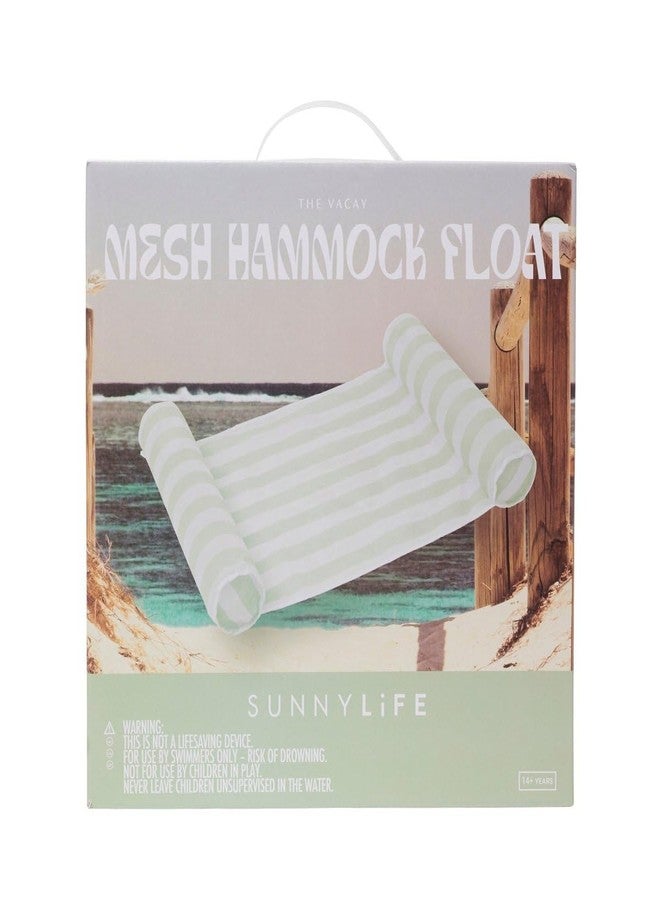 Sunnylife Mesh Hammock Float | The Vacay Soft Olive - Image 4
