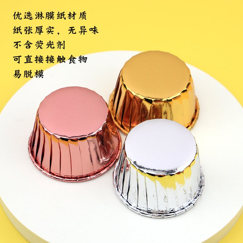 Large Maffin Cup Roll-Up Cupcake Cups Golden Silver Cake Cups Maffin Baking Maffin Cup - Image 5