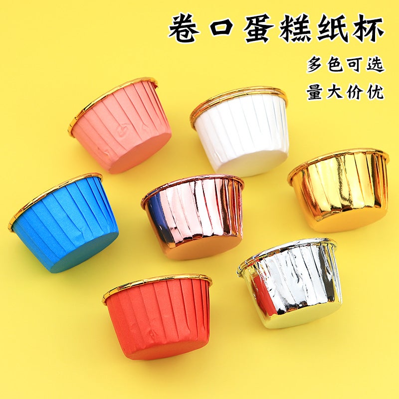 Large Maffin Cup Roll-Up Cupcake Cups Golden Silver Cake Cups Maffin Baking Maffin Cup - Image 2