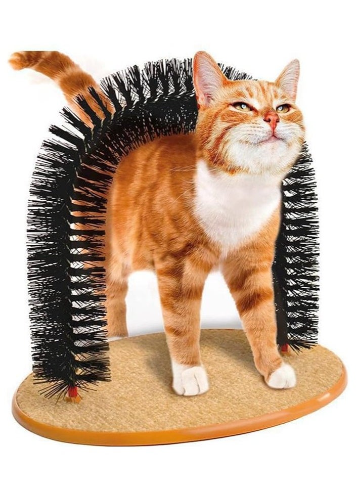 Purrfect Arch - Arched Kitten Massage Scratching Device Pet Arching Self-Grooming Beautician Shed Soft Mane Cat Scratcher Hair Trimming Brush Cat Scratching Pet Toy - Image 1
