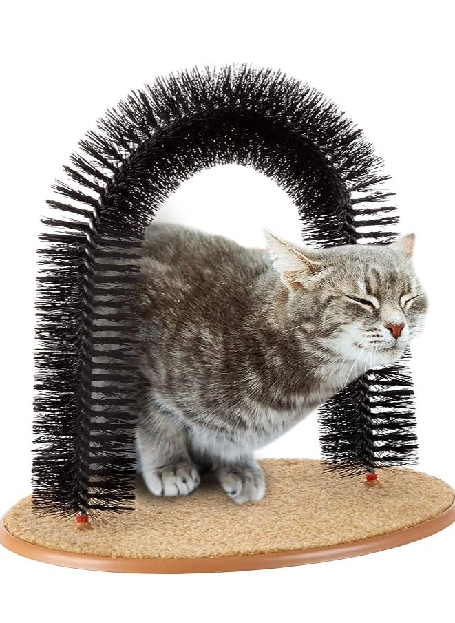 Purrfect Arch - Arched Kitten Massage Scratching Device Pet Arching Self-Grooming Beautician Shed Soft Mane Cat Scratcher Hair Trimming Brush Cat Scratching Pet Toy - Image 1