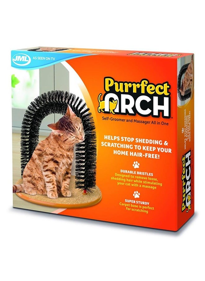 Purrfect Arch - Arched Kitten Massage Scratching Device Pet Arching Self-Grooming Beautician Shed Soft Mane Cat Scratcher Hair Trimming Brush Cat Scratching Pet Toy - Image 1