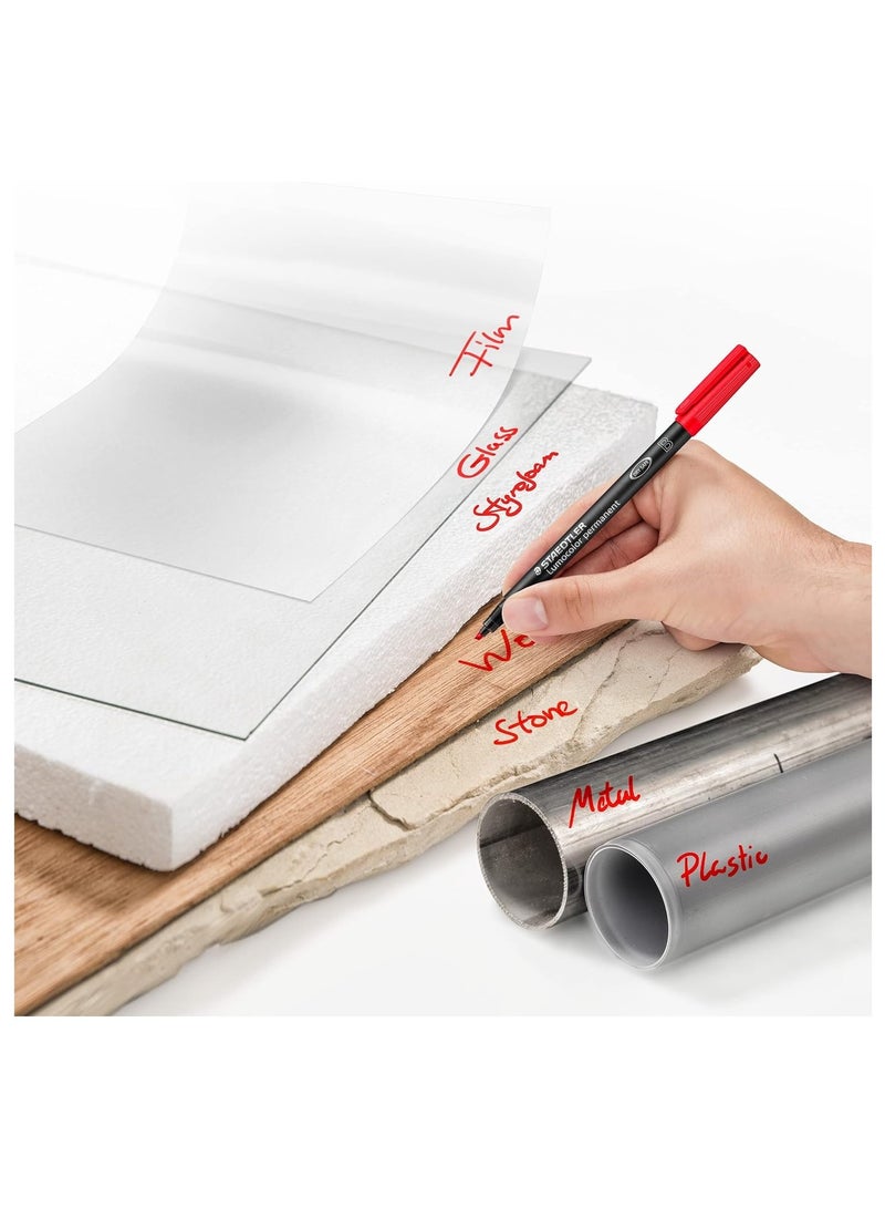 STAEDTLER 4-Piece Lumocolor Permanent Universal Marker Bold Tip Multicolour - Image 5