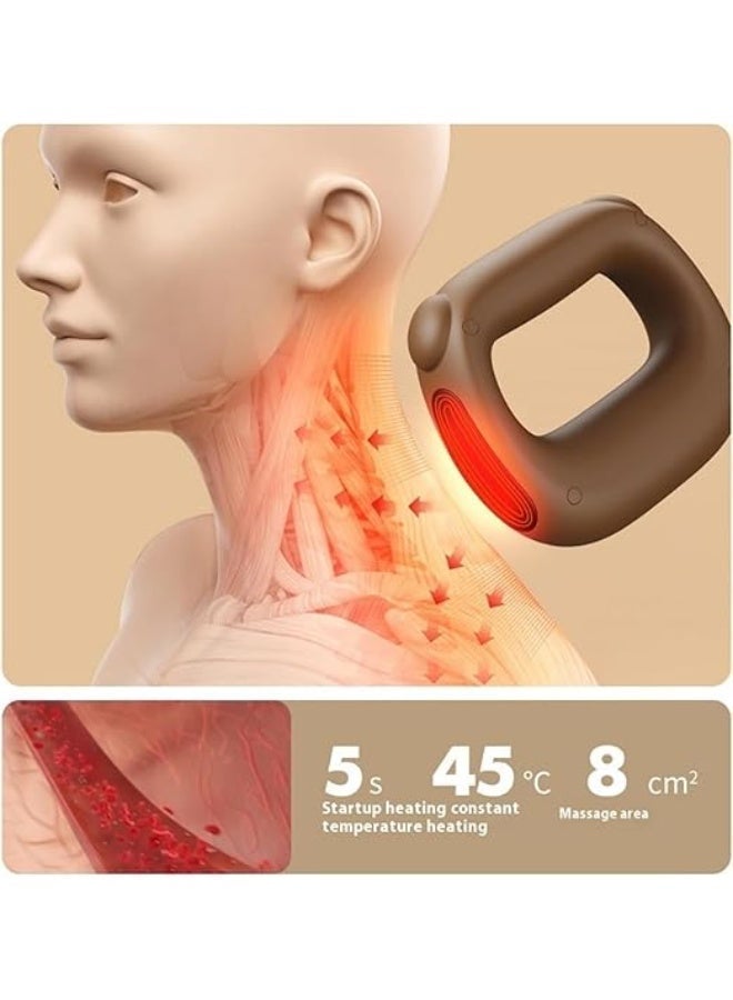 syta Deep Tissue Percussion Massage Gun with Heat Function, Adjustable Speed & Intensity, Ultra Quiet, USB-C Rechargeable Portable Massager, Muscle Pain Relief for Athletes, Office Workers, Gym Goers & Daily Use, Perfect Gift Choice - Image 4