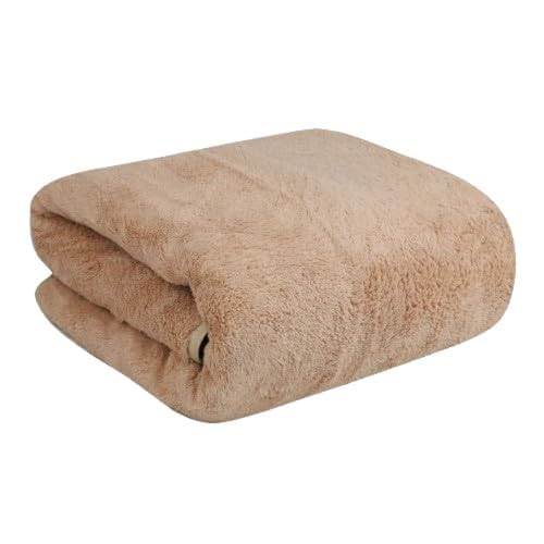 Fezora® Microfiber Bath Towels | (70x140) Extra Soft Plush & Quick Dry High Absorbency with Large Size Towels Ideal for Bathing -1 Piece (Beige) - Image 1